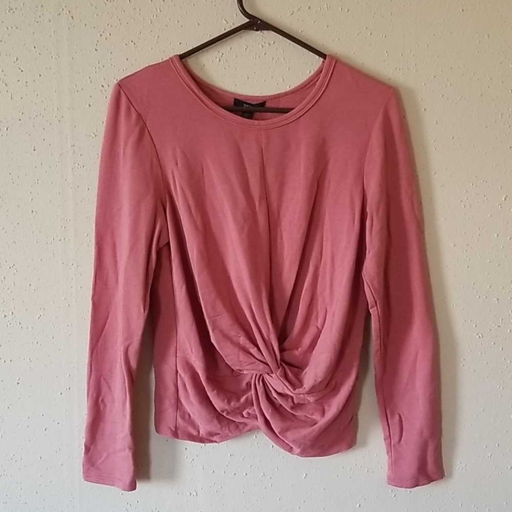 DREW Anthropologie Marsala LT Front Knot Shirt